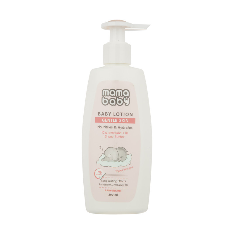 لوسیون بدن نوزاد مامابیبی کد Shea Butter حجم 200 میلی لیتر