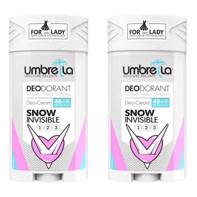 رول صابونی زنانه آمبرلا مدل Snow حجم 90 میلی لیتر بسته دو عددی