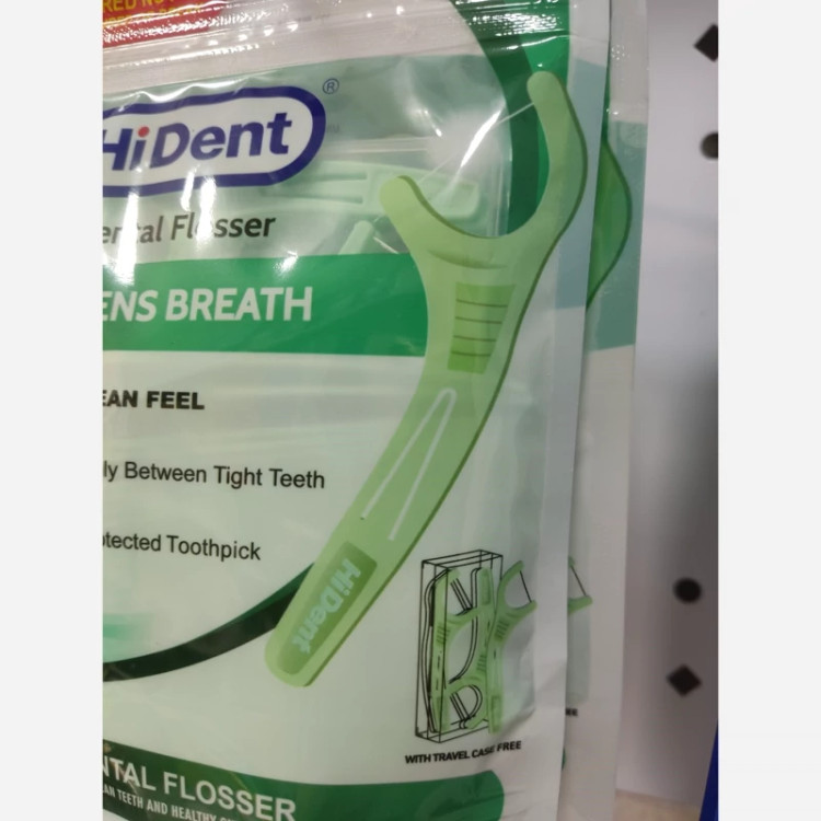 نخ دندان کمانی های دنت Hi- dent همراه با خلال دندان بسته 75 عددی