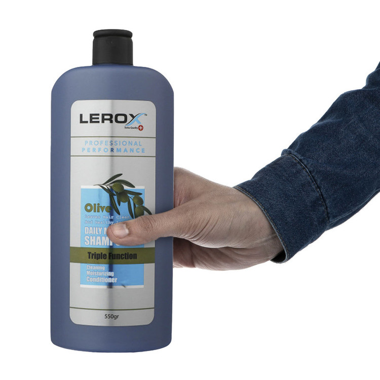 شامپو مو لروکس مدل زیتون وزن 550 گرم به همراه نرم کننده مو لروکس مدل کراتین وزن 550 گرم