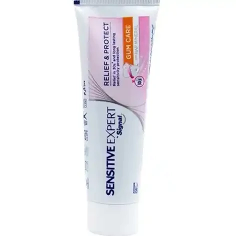 خمیر دندان سیگنال مدل Sensitive Expert Gum Care | محافظ لثه و مناسب دندان‌های حساس