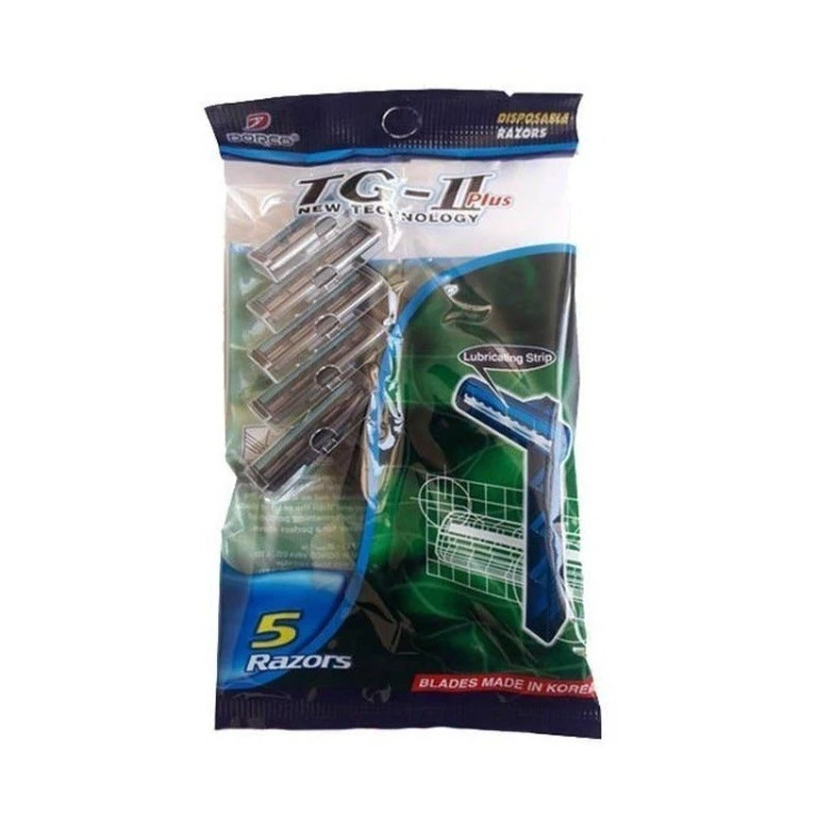 خودتراش دورکو یکبار مصرف صابون دار کد TG-II بسته 5 عددی
