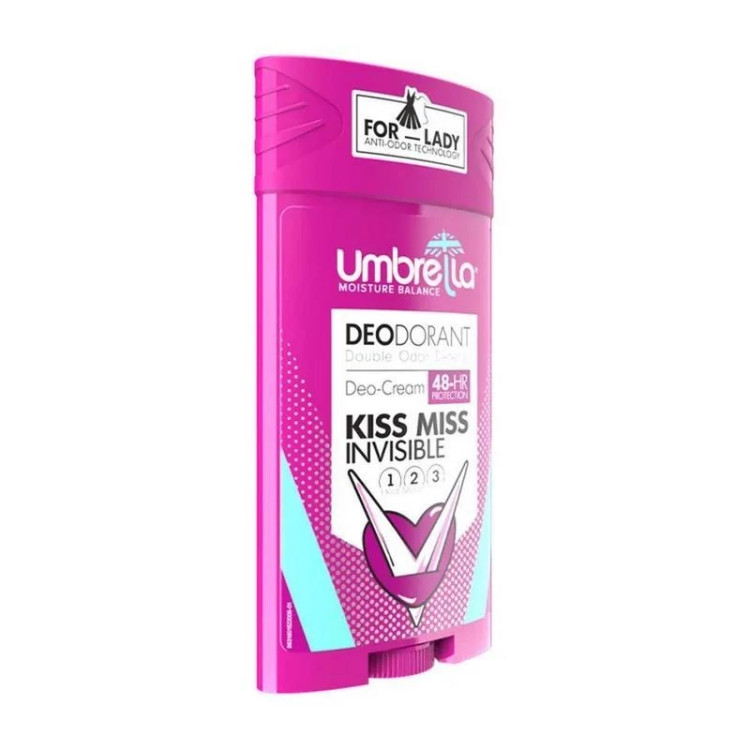 استیک دئودورانت زنانه آمبرلا مدل KISS MISS Invisible حجم 90 میلی لیتر