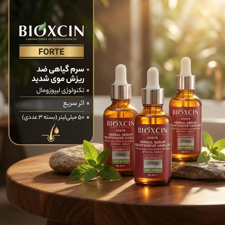 سرم مو بیوکسین مدل فورت حجم 50 میلی لیتر بسته 3 عددی